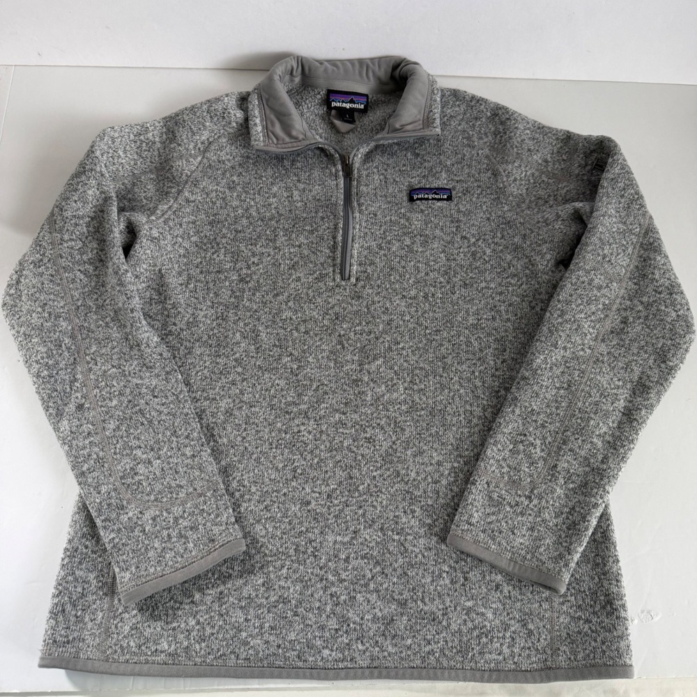 Patagonia Better Sweater 1/4 Zip Large Gray Fleece Pullover Knit Casual Outdoor